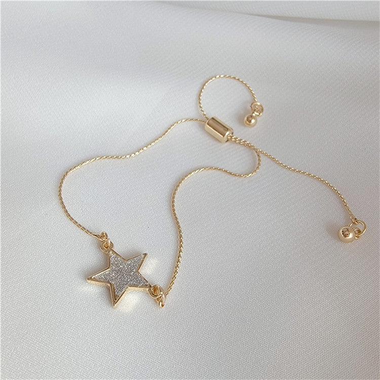 Wholesale Sweet Temperament Five Star Adjustable Alloy Bracelet